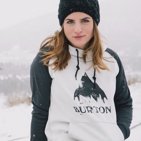 Burton Tops - Burton snowboarding Monochrome Graphic Hoodie Dry Ride